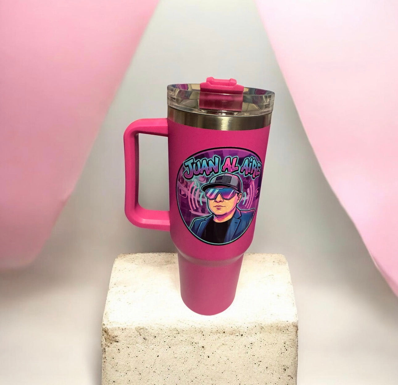 40 oz Tumbler with Handle,Tumbler with Lid and Straw,Double Wall Insulated Cup Stainless Steel Travel Mug(Cold for 34 Hours),Water Bottle for Iced Tea,Coffee,Cold Beverages(Purple)