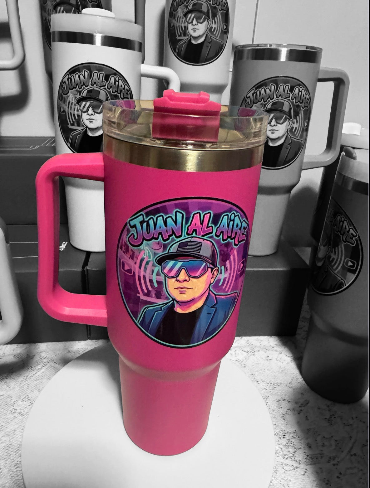 40 oz Tumbler with Handle,Tumbler with Lid and Straw,Double Wall Insulated Cup Stainless Steel Travel Mug(Cold for 34 Hours),Water Bottle for Iced Tea,Coffee,Cold Beverages(Purple)