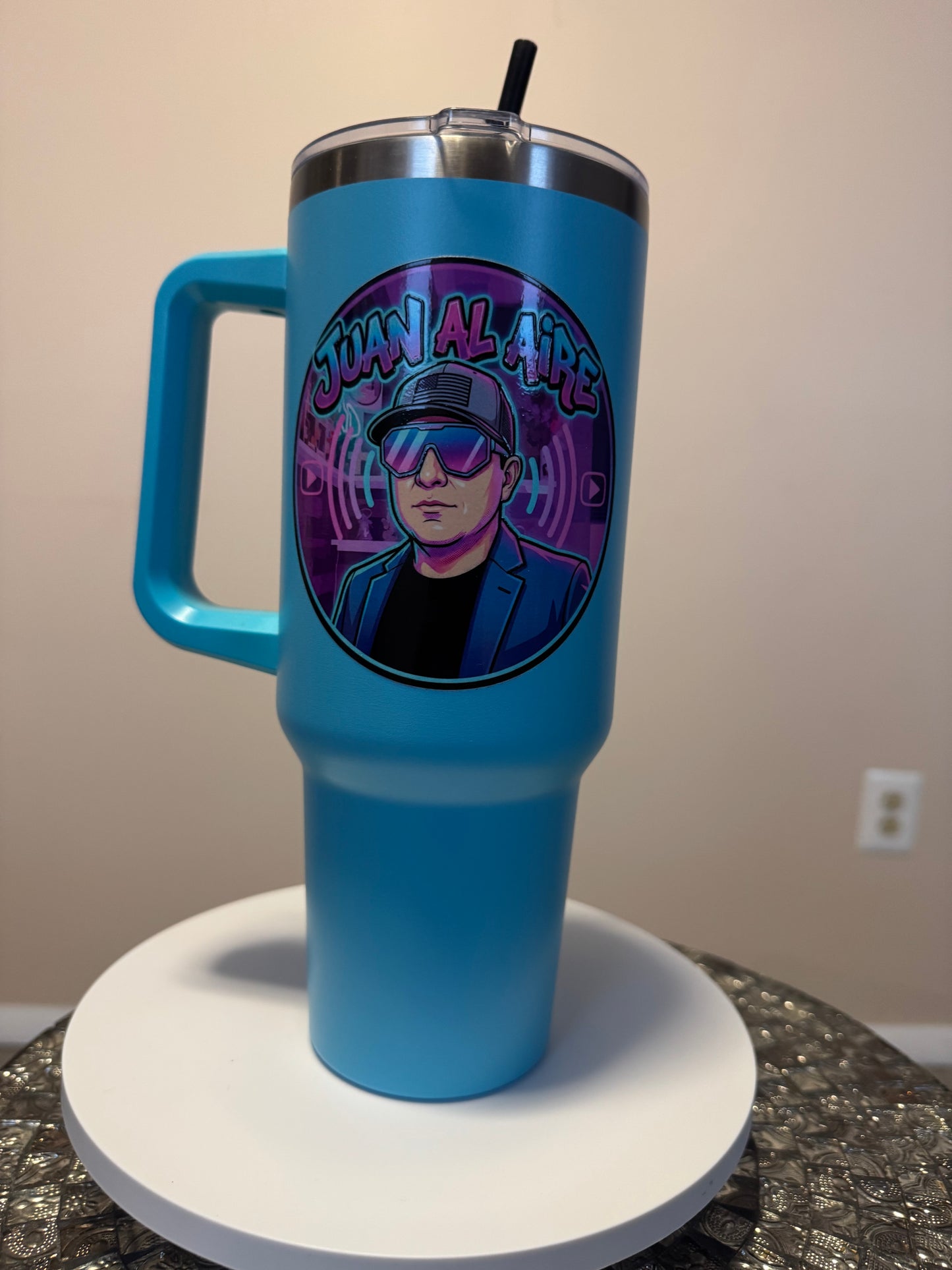 40 oz Tumbler with Handle,Tumbler with Lid and Straw,Double Wall Insulated Cup Stainless Steel Travel Mug(Cold for 34 Hours),Water Bottle for Iced Tea,Coffee,Cold Beverages(Purple)
